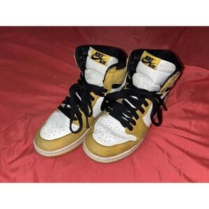 Nike Air Jordan 1 Retro High OG Yellow Ochre/Black-Sail FD1437 701 US 6 Youth